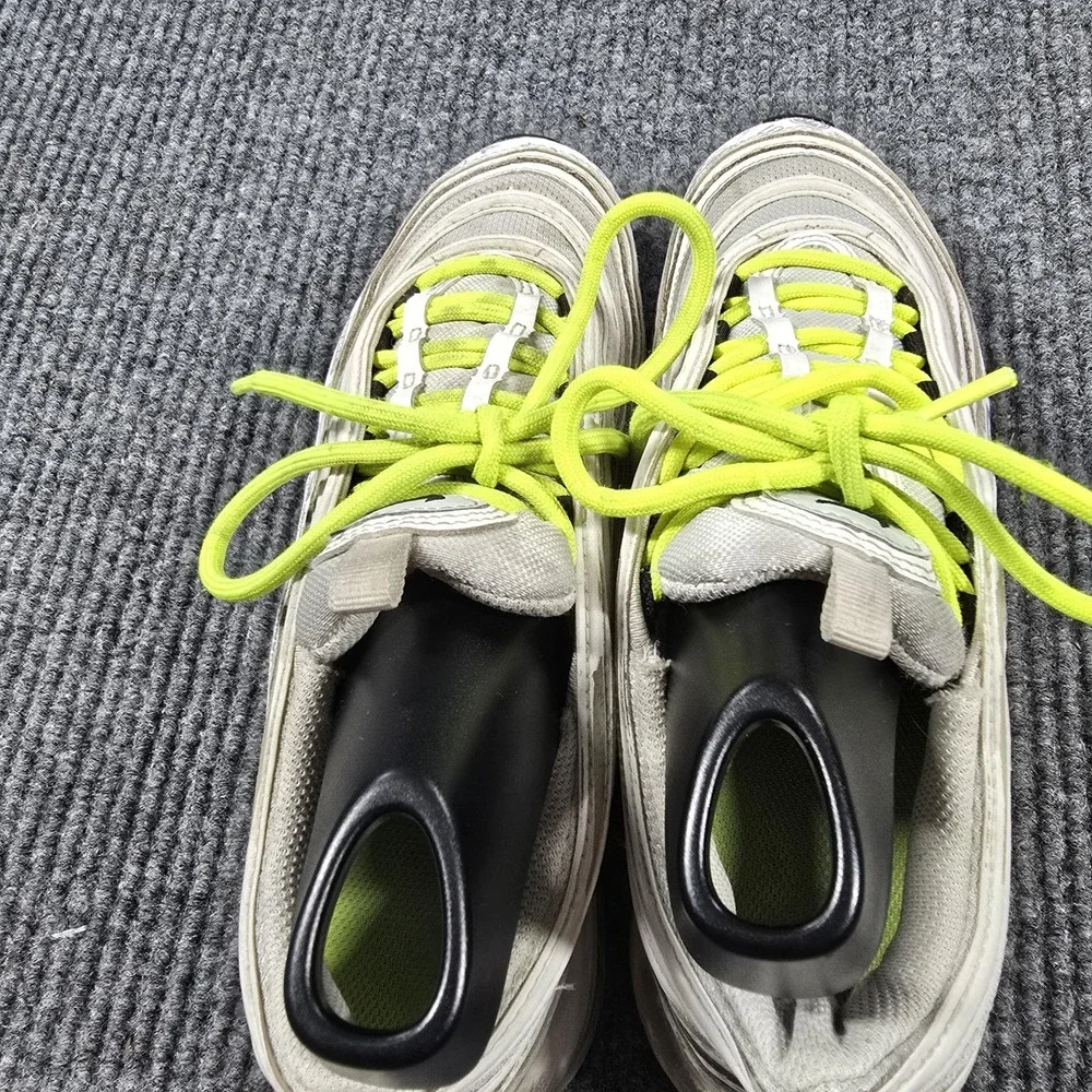 Nike Air Max 97 Shoes 6.5Y Womens Size 8 White Volt Gray Reflective‎ 921522-108